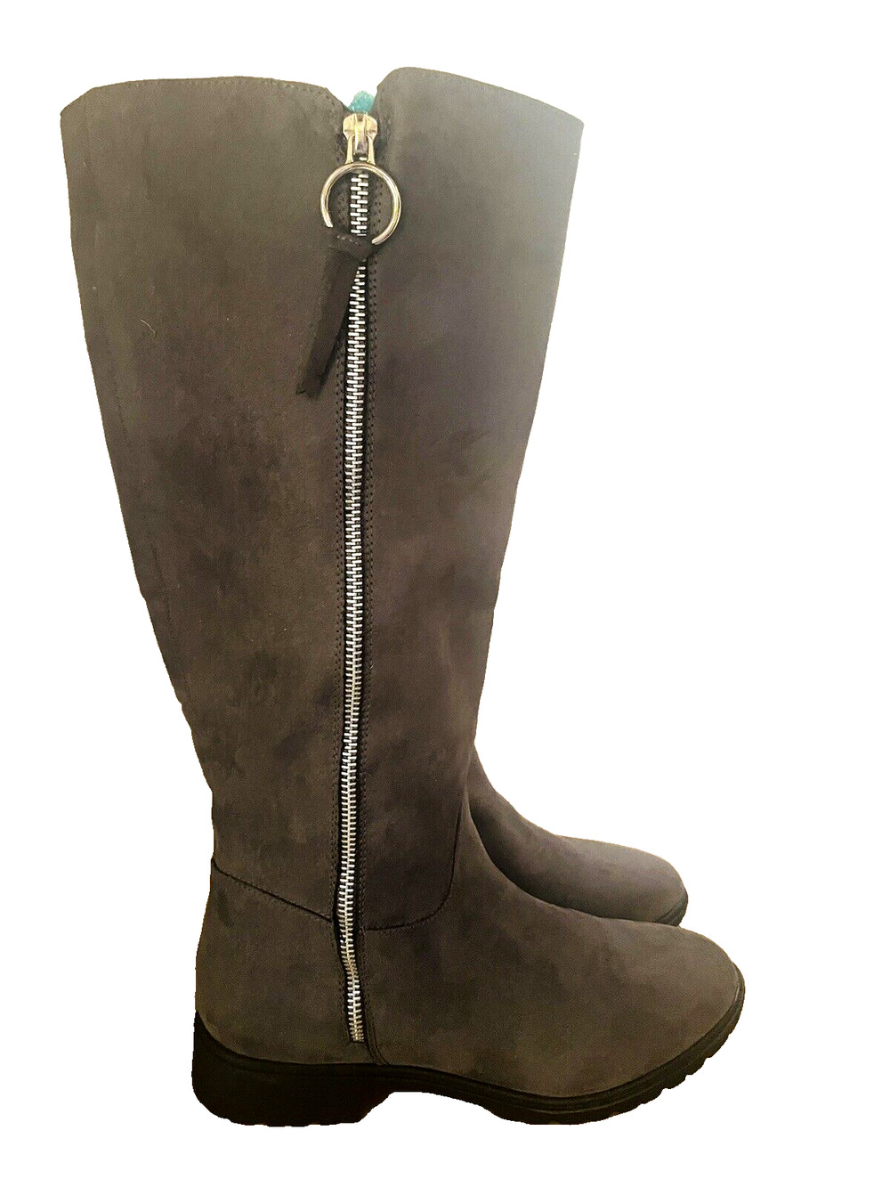 Sugar Brand Women Sz 8.5B 15in Hazell Tall Riding Boot Grey Microfiber NEW